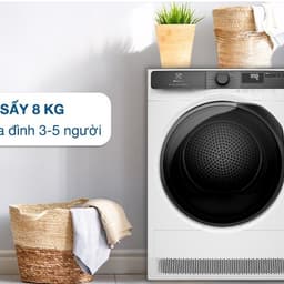 Máy Sấy Quần Áo Electrolux EDH803J5WC UltimateCare 500 8kg Bơm Nhiệt SensiCare Diệt Khuẩn Chính Hãng 2