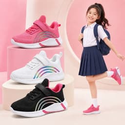 Giày Thể Thao Xuất Âu Cho Bé Gái Siêu Nhẹ, Quai Dán Chống Trượt Size 28-40 Mã 2068 1