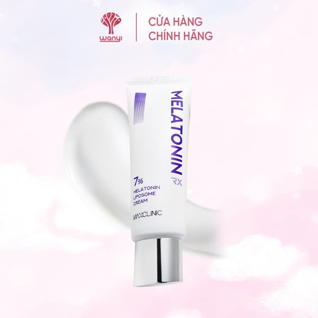 Kem Dưỡng Hỗ Trợ Làm Sáng Và Cải Thiện Nếp Nhăn 7% Melatonin Liposome Maxclinic Melatoninshot Cream 50ml - WANYI