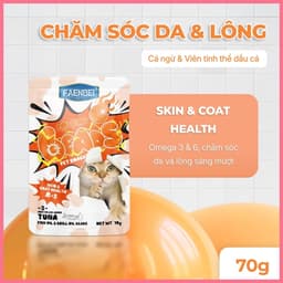 Pate mèo có viên tinh thể FAENBEI gói 70g - Viên dinh dưỡng giúp giảm búi lông, da & lông chắc khỏe 9