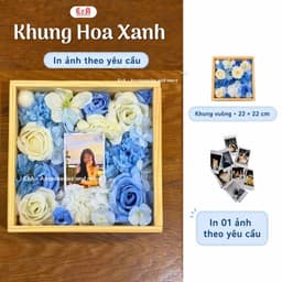 TỰ LÀM  Hộp Hoa Gỗ In Ảnh Hoa Lụa Handmade quà sinh nhật, quà 20/10 tặng người yêu bạn bè Tốt Nghiệp - Erashop 8