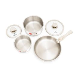 Bộ Nồi Chảo Inox 304 Kalpen TA1 Liền Khối Cán Rời 3 Món Nồi 16 20cm Chảo 26cm 8