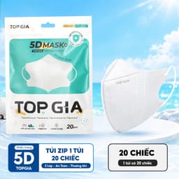[CHỐNG BỤI MỊN-SIÊU THOÁNG KHÍ] Khẩu trang 5D cải tiến TopGia an toàn, thoáng khí, ngăn bụi mịn 8