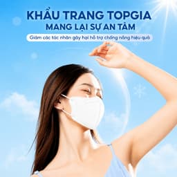 [CHỐNG BỤI MỊN-SIÊU THOÁNG KHÍ] Khẩu trang 5D cải tiến TopGia an toàn, thoáng khí, ngăn bụi mịn 5