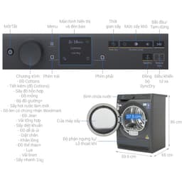 Máy Sấy Quần Áo Electrolux EDH902R9SC UltimateCare 900 9kg Bơm Nhiệt Inverter Sấy Hơi Nước Chính Hãng 6
