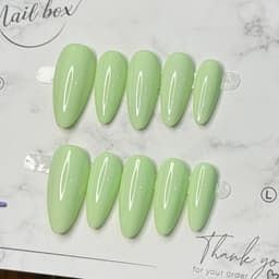 Móng Úp Xanh Pastel Sơn Trơn Basic | Nail Box Handmade Thủ Công Đơn Sắc Nhẹ Nhàng – Mellow Nailbox 1