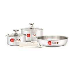 Bộ Nồi Chảo Inox 304 Kalpen TA1 Liền Khối Cán Rời 3 Món Nồi 16 20cm Chảo 26cm 1