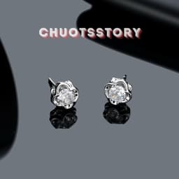 Khuyên tai nam nữ hoa đá, bông tai nam thời trang unisex cá tính - KT209 - ChuotsStory 5
