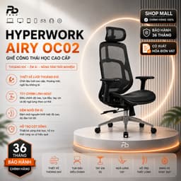 Ghế Công Thái Học HyperWork Airy OC02 Chính Hãng – Hỗ Trợ Chuẩn Ergonomic, Ngồi Êm Thoáng Khí, Đủ Màu Sắc 1