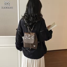 Balo Da Nữ Mini Dây Rút Thời Trang Phối Đồ Siêu Xinh ZAMANI B0041 Đi Học, Đi Chơi 2