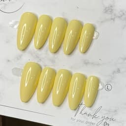 Móng Úp Vàng Pastel Sơn Trơn Basic | Nail Box Handmade Thủ Công Đơn Sắc Nhẹ Nhàng – Mellow Nailbox 1