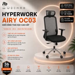 Ghế Công Thái Học HyperWork Cloud Chair OC03 Chính Hãng – Ergonomic Êm Ái, Hỗ Trợ Chuẩn Tư Thế 1