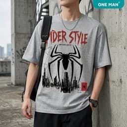 Áo Thun Spider-Man Cotton Cao Cấp ONEMAN Cá Tính Phong Cách Hiện Đại Streetwear Đường Phố AP548 6