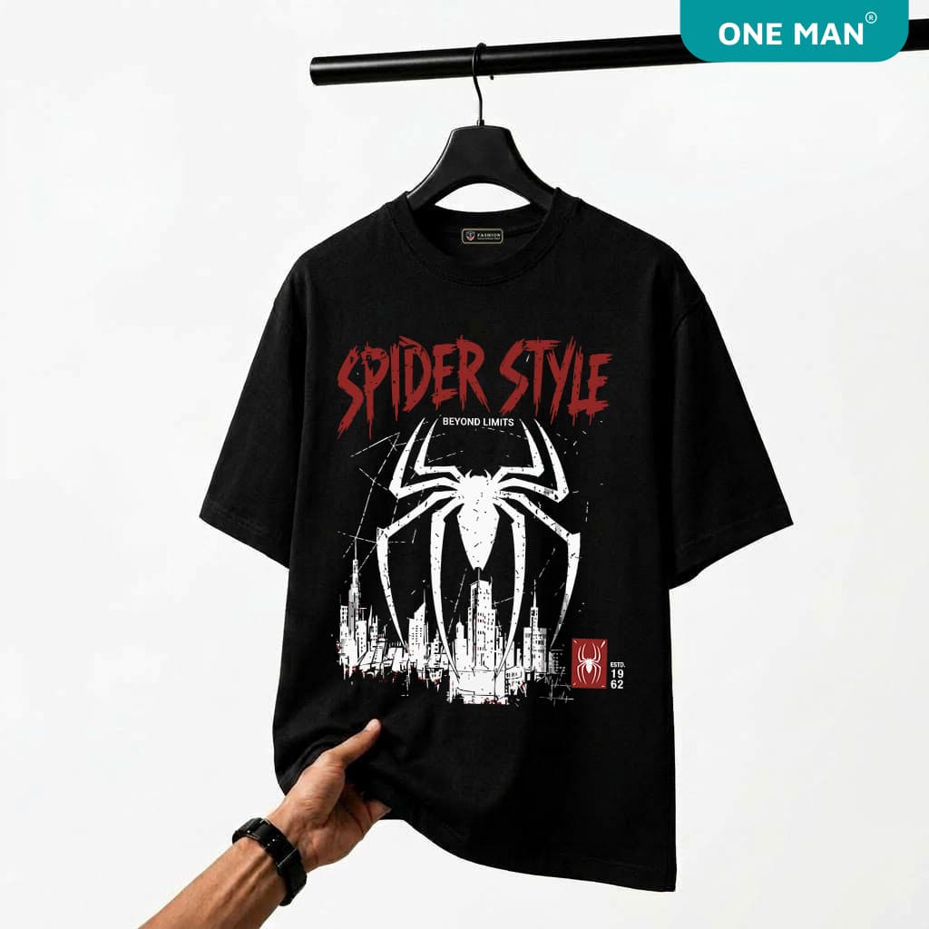 Áo Thun Spider-Man Cotton Cao Cấp ONEMAN Cá Tính Phong Cách Hiện Đại Streetwear Đường Phố AP548
