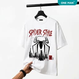 Áo Thun Spider-Man Cotton Cao Cấp ONEMAN Cá Tính Phong Cách Hiện Đại Streetwear Đường Phố AP548 3