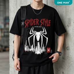 Áo Thun Spider-Man Cotton Cao Cấp ONEMAN Cá Tính Phong Cách Hiện Đại Streetwear Đường Phố AP548 8