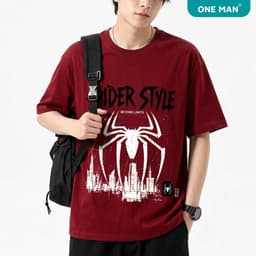 Áo Thun Spider-Man Cotton Cao Cấp ONEMAN Cá Tính Phong Cách Hiện Đại Streetwear Đường Phố AP548 7