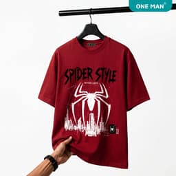 Áo Thun Spider-Man Cotton Cao Cấp ONEMAN Cá Tính Phong Cách Hiện Đại Streetwear Đường Phố AP548 4