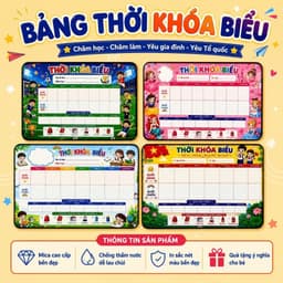 [Tặng Kèm Bút Viết] Bảng Thời Khóa Biểu Học Sinh 20x30cm Chống Nước và Tráng Gương 1