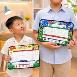[Tặng Kèm Bút Viết] Bảng Thời Khóa Biểu Học Sinh 20x30cm Chống Nước và Tráng Gương 3