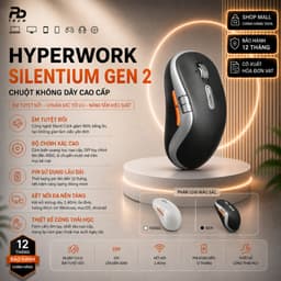 Chuột Không Dây HyperWork Silentium MS01 Gen 2 Chống Ồn Silent Click 1