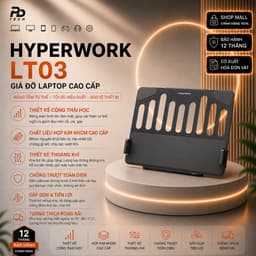 Giá Treo Laptop HyperWork LT03 Chính Hãng – Phụ Kiện Gắn Laptop Cho Arm Màn Hình VESA 1