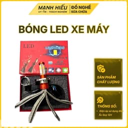 Bóng Led Xe Máy,Bóng Led 3 Tim H4 Hộp Xanh,Bóng Led 3 Tim Có Đuôi Tản Nhiệt,Bóng Led Pha Xe Máy K36 1