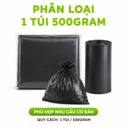 Túi Đựng Rác Đen PE Không Quai Family Deli Dày Dặn Chống Rò Rỉ Chống Thấm Nước GD257 8