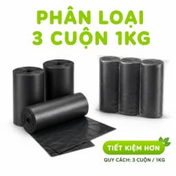 Túi Đựng Rác Đen PE Không Quai Family Deli Dày Dặn Chống Rò Rỉ Chống Thấm Nước GD257 9