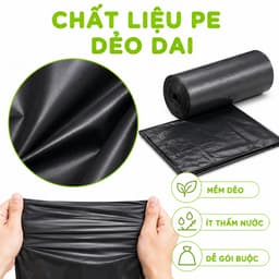 Túi Đựng Rác Đen PE Không Quai Family Deli Dày Dặn Chống Rò Rỉ Chống Thấm Nước GD257 7