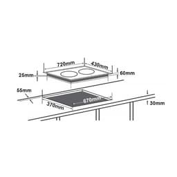 BẾP TỪ ĐÔI CHEF'S EH DIH389 PRO 2 VÙNG NẤU INVERTER 3600W MẶT KÍNH SCHOTT CERAN CHUẨN ĐỨC MÂM TỪ E.G.O BOOSTER 3000W 7