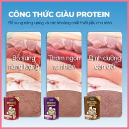 [3 Vị] Pate mèo dạng mousse FAENBEI gói 85g | Chất pate mousse sánh mịn, mềm, dễ tiêu hóa 5