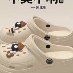 Giày sục cross đế 3cm chất liệu eva hình mắt to vô chi thắt dây HM026 2