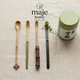 Muỗng chashaku bằng tre gỗ tự nhiên. Muỗng tre xúc bột matcha dụng cụ pha trà đạo nhật bản tiện dụng - Majehome 1