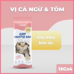 [Gói 4 thanh x 15g] Súp thưởng cho mèo dạng kem FAENBEI kết cấu sánh mịn 9