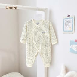 BDY2. Bodysuit Sơ Sinh Unchi Vạt áo 2 Lớp Kín Bụng Bé, Vải Bamboo Mềm Mịn Cho Bé 3-9kg 8