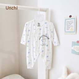 BDY2. Bodysuit Sơ Sinh Unchi Vạt áo 2 Lớp Kín Bụng Bé, Vải Bamboo Mềm Mịn Cho Bé 3-9kg 3