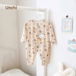 BDY2. Bodysuit Sơ Sinh Unchi Vạt áo 2 Lớp Kín Bụng Bé, Vải Bamboo Mềm Mịn Cho Bé 3-9kg 4