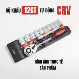 Bộ dụng cụ sửa chữa 12 chi tiết Tự động, thép CR-V, tay cầm cao su chống trượt. 2