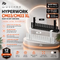 Khay Đi Dây HyperWork CM03 Chính Hãng – Quản Lý Dây Gọn Gàng, Lắp Đặt Dễ Dàng 1