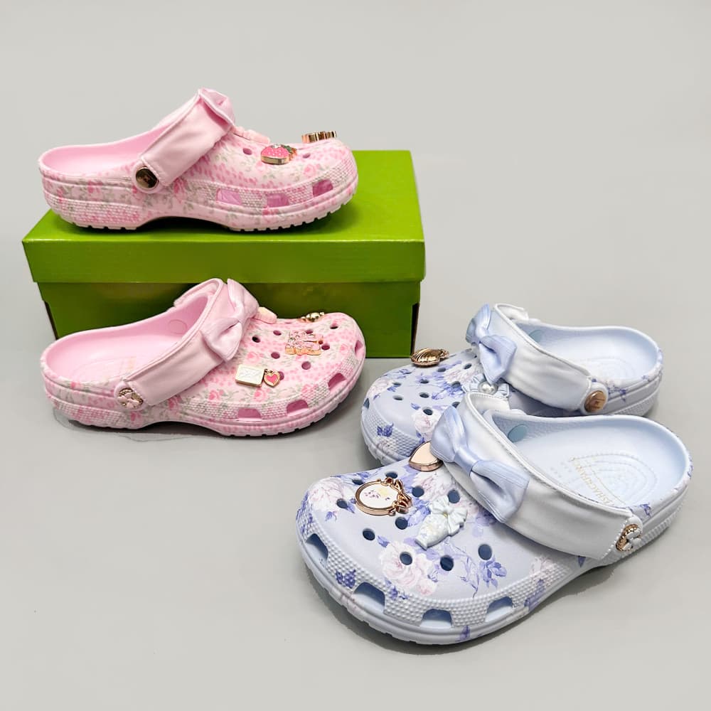 [ MOUSE CLOG ] sục Classic Love Shack Fancy nữ, họa in họa tiết hoa fancy nữ kèm charm