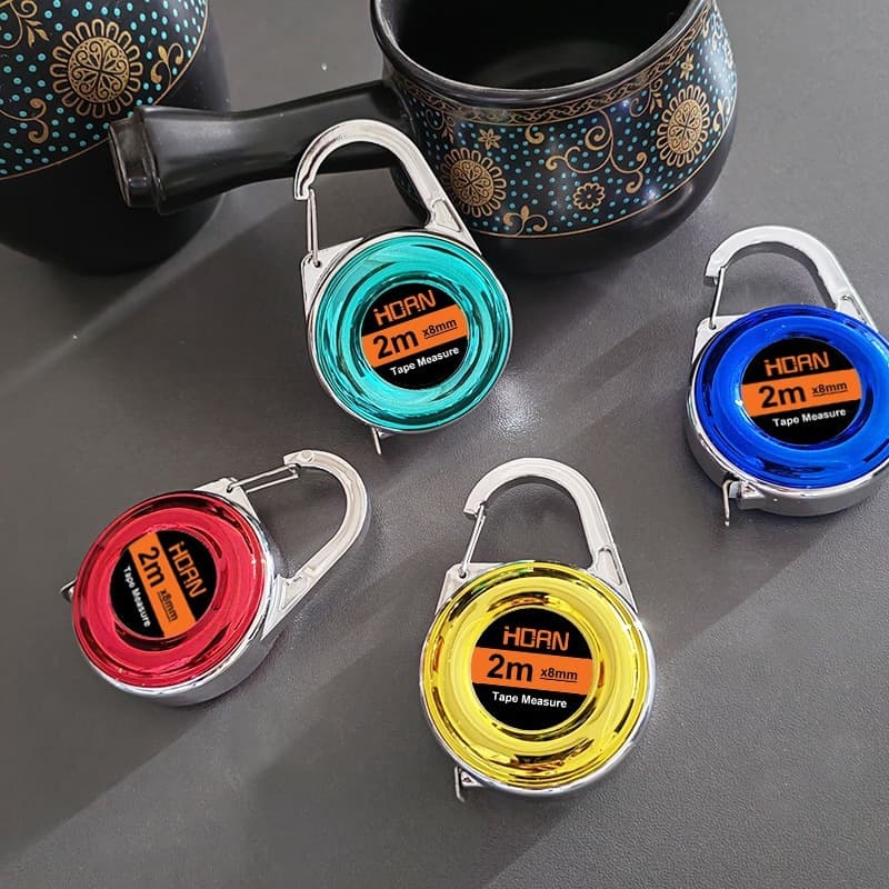 Thước Cuộn Mini 2m Có Móc Khóa Hình Tròn – Thước Đo Cầm Tay Nhỏ Gọn Tiện Lợi