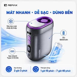 Quạt đeo thắt lưng, kẹp áo Remax RS-GF07 và Mini T-511-510 Xoay 360°/ F13. LMS 5
