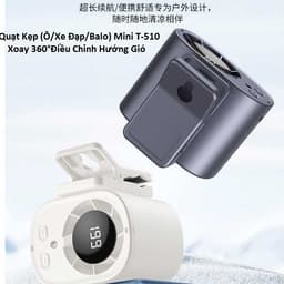 Quạt đeo thắt lưng, kẹp áo Remax RS-GF07 và Mini T-511-510 Xoay 360°/ F13. LMS 8