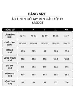 Áo sơ mi nữ CARDINA chất liệu linen dài tay cổ tròn phối ren xếp lý 6ASD03 2