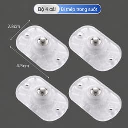 Bánh Xe Đa Năng Dán Xoay 360 Độ Không Khoan – Bộ 4 Bánh Xe Mini Gắn Hộp Đựng Đồ 2