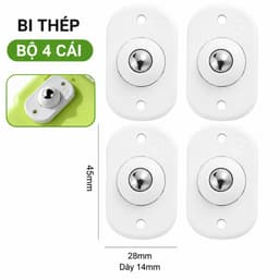 Bánh Xe Đa Năng Dán Xoay 360 Độ Không Khoan – Bộ 4 Bánh Xe Mini Gắn Hộp Đựng Đồ 1