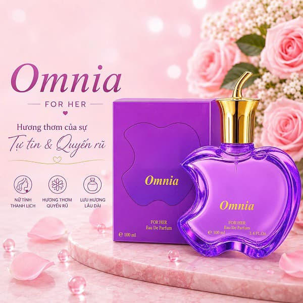Nước hoa nữ Omnia - TRẺ TRUNG, NỮ TÍNH, THANH LỊCH, SANG TRỌNG (100ML)