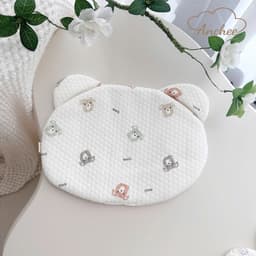 Gối Lót Đầu Sơ Sinh Anchee Hình Gấu Thỏ - Gối Chống Bẹp Đầu 3 Lớp Kháng Khuẩn Thoáng Khí Cho Bé Sơ Sinh 0-12 Tháng 5