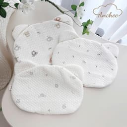 Gối Lót Đầu Sơ Sinh Anchee Hình Gấu Thỏ - Gối Chống Bẹp Đầu 3 Lớp Kháng Khuẩn Thoáng Khí Cho Bé Sơ Sinh 0-12 Tháng 8